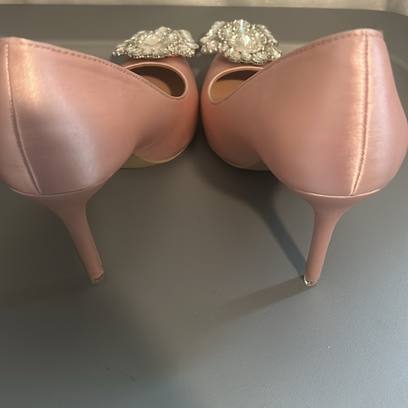 Big Tree Rhinestone Pointed Toe Satin High Heels - Like New Condition - Picture 11 of 11